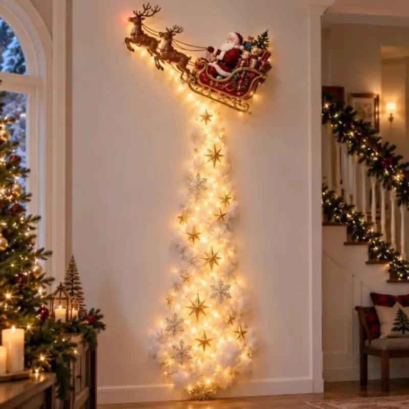 LED Cascading Christmas Wall Light | Warm White Holiday Decor