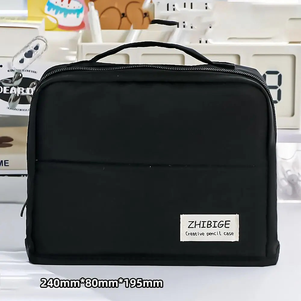 11-Layer Large Capacity Pencil Case with Handle | Student Pen Bag Pencil Case Nixie black