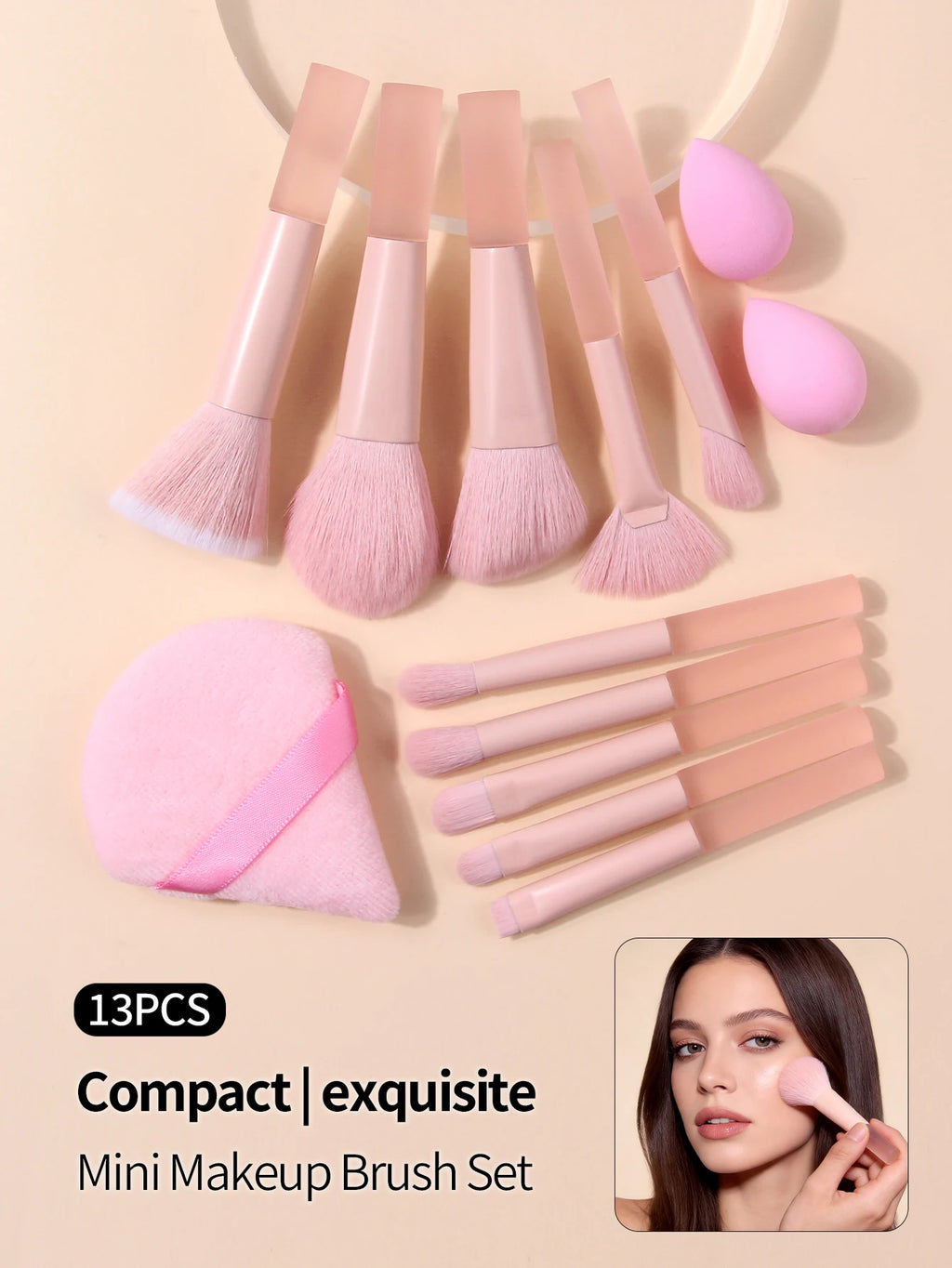 10-Piece Mini Makeup Brush Set – Travel Portable Pro Kit Makeup Brush Set Nixie