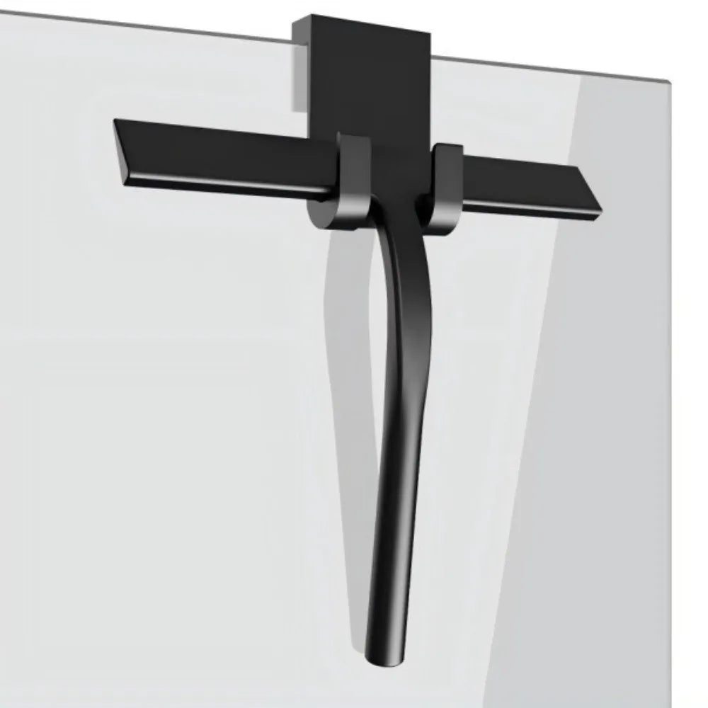 Metal Shower Squeegee with Hook – Silicone Window Scraper