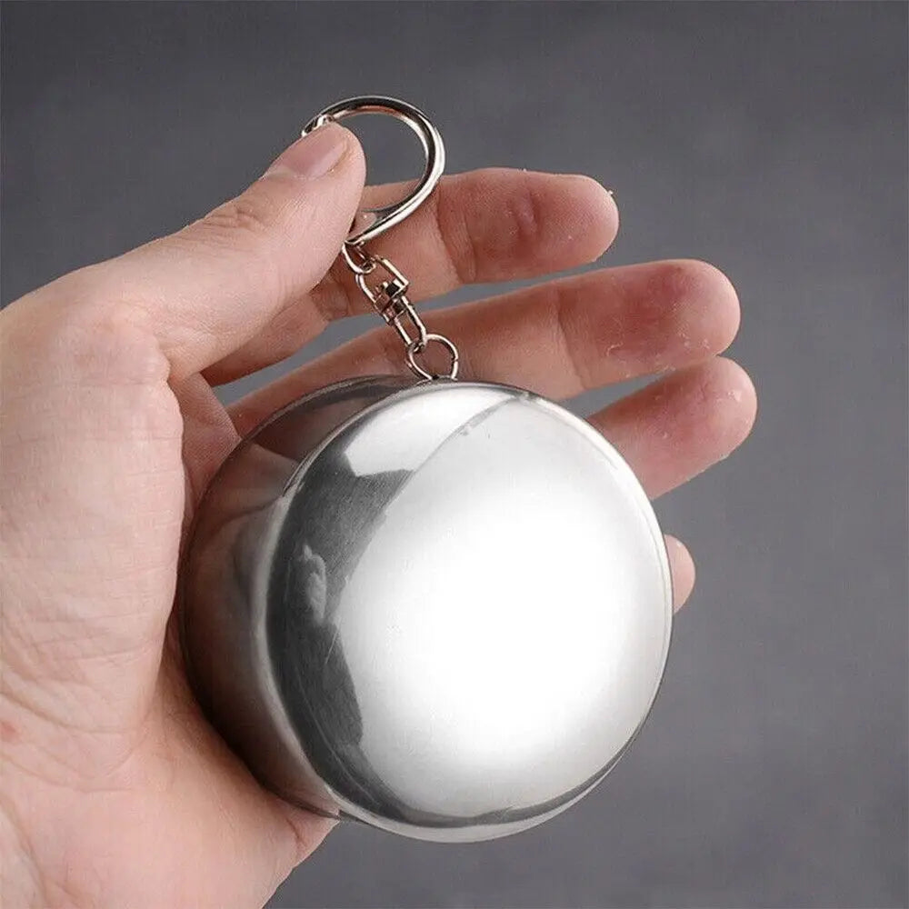 Collapsible Stainless Steel Travel Cup with Keychain & Lid Collapsible Travel Cup Nixie