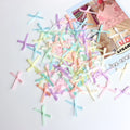 100pcs Mini Ribbon Bows 2x3cm – DIY Craft & Gift Wrapping Ribbon Craft Bows Nixie Mixed Color 1 L