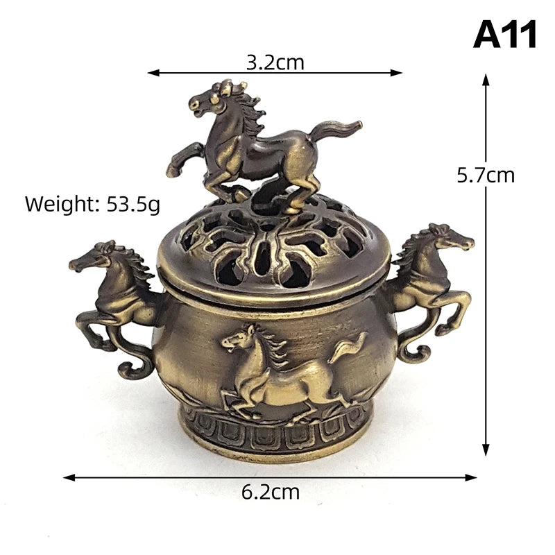 Alloy Incense Burner Bowl with Handle – Yoga & Meditation Incense Burner Bowl Nixie A11