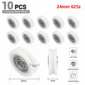 10Pcs 5mm U-Groove Guide Pulley Nylon POM Stainless Steel Wheels Guide Pulley Wheels Nixie 10pcs 24mm 625z