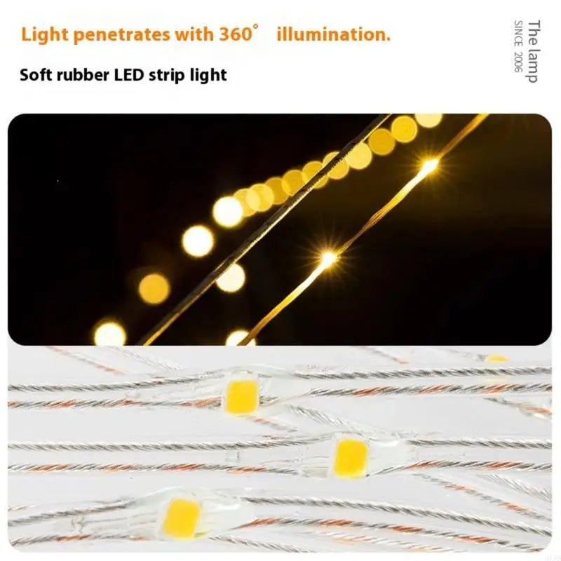 8M Rechargeable LED Camping String Lights | Waterproof Outdoor LED String Lights Nixie