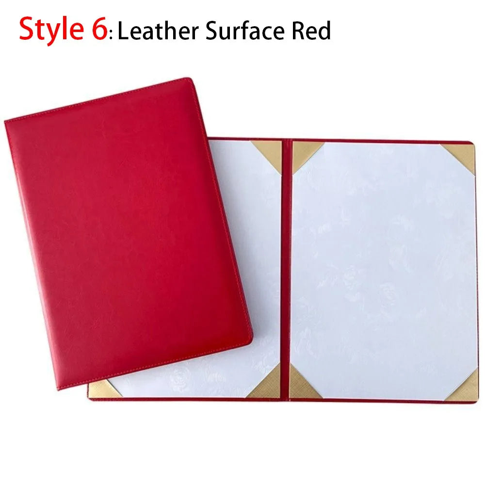 PU Leather A3/A4 Certificate & Contract Folder Cover