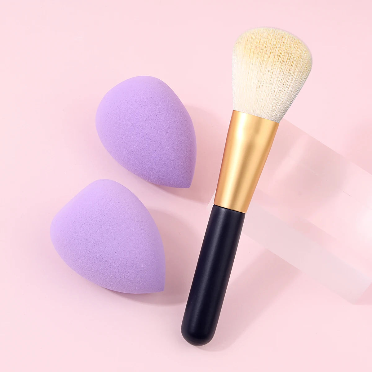 3-Piece Makeup Set: Blush Brush + 2 Water Drop Sponges Makeup Brush Set Nixie MULTI