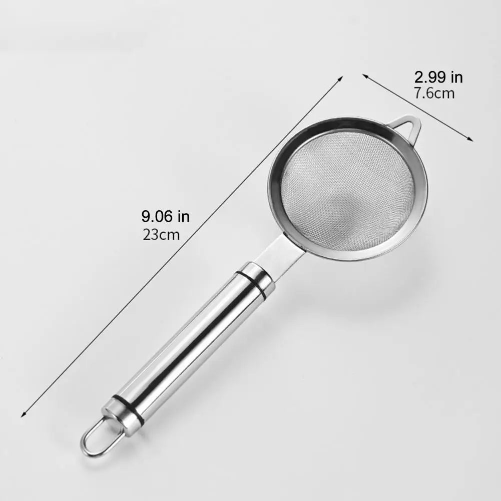 Stainless Steel Fine Mesh Strainer Colander – Anti-Slip Handle Mesh Strainer Colander Nixie