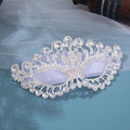 Rhinestone Masquerade Face Mask – Cosplay & Bridal Veil Masquerade Mask Nixie Silver 1