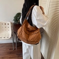 Japanese Vintage Canvas Tote Bag – Multi-Pocket Shoulder Bag Canvas Tote Bag Nixie Brown