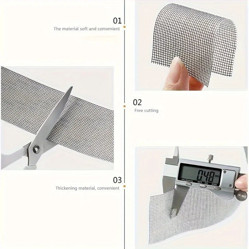 Self-Adhesive Window Screen Repair Tape – Waterproof Mesh Patch Screen Repair Tape Nixie