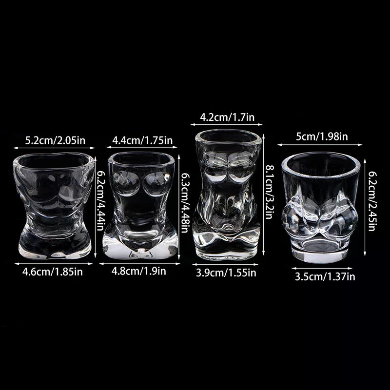 Body-Shaped Novelty Beer Glass | Transparent Crystal Cup Novelty Beer Glass Nixie