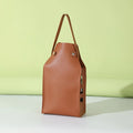 Luxury PU Leather Wine Bag – 2-Bottle Portable Gift Carrier Wine Bottle Bag Nixie Brown