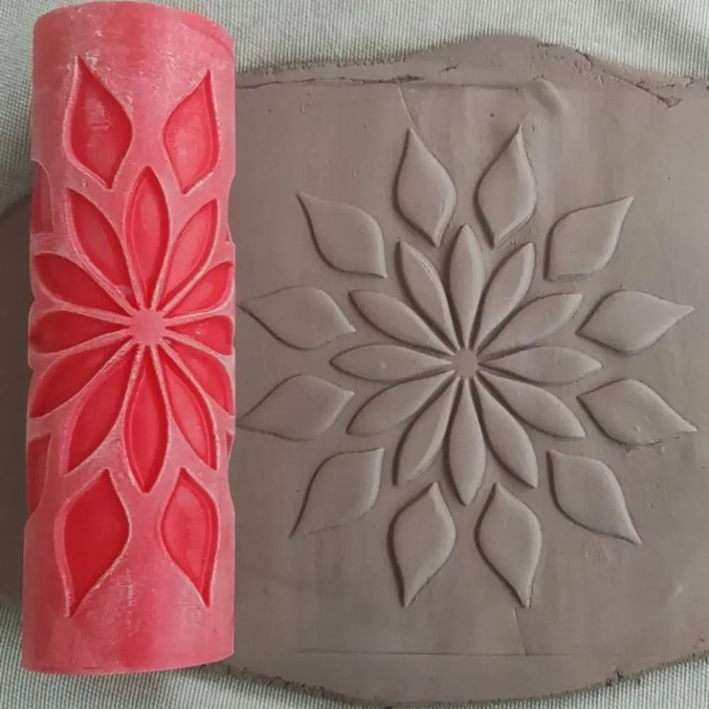 Daisy Flower 3D Printed Clay Texture Roller – Rolling Pin Tool