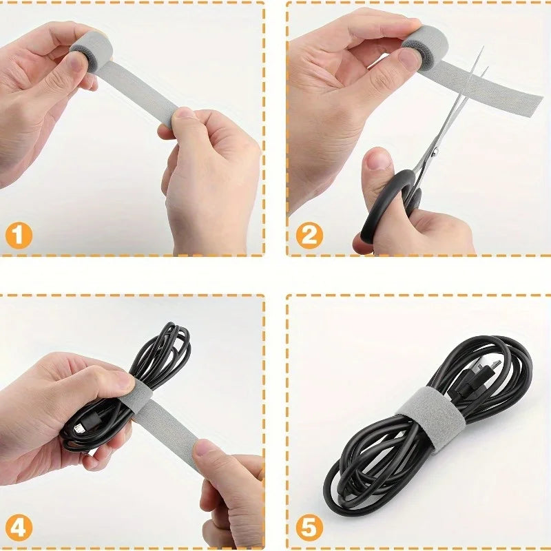 5M Cable Organizer Wire Winder Cord Management Ties Protector Cable Management Tape Nixie