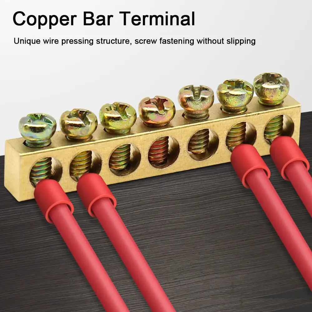 Copper Bar Terminal Block Screw Wire Connector | Bus Bar