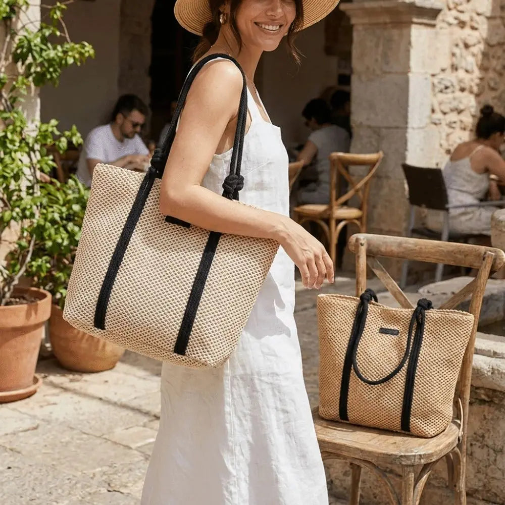 Handwoven Straw Tote Bag – Large Woven Shoulder Bag for Women Woven Tote Bag Nixie