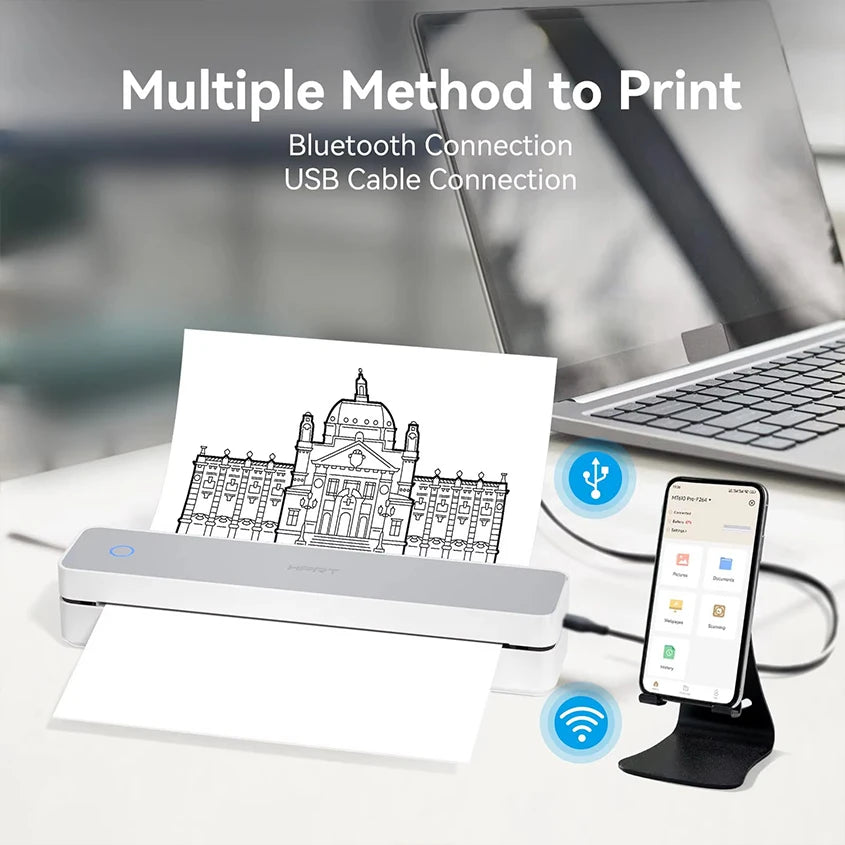 HPRT MT610/MT610Pro Portable A4 Inkless Thermal Printer Portable Thermal Printer Nixie