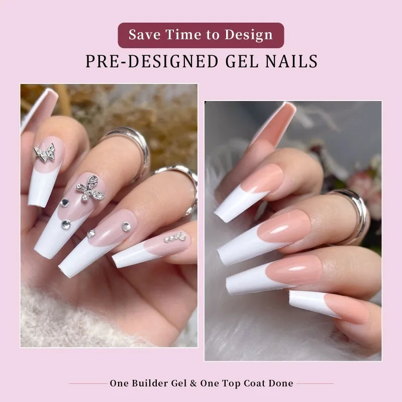 288 Pcs Press On Nails – Colorful Mixed Oval & Square Full Cover Tips Press On Nails Nixie