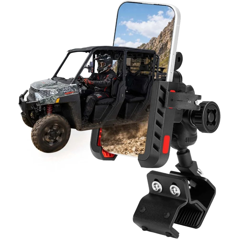 UTV Phone Mount Pro-Fit Cage Anti-Vibration CNC Aluminum UTV Phone Mount Nixie