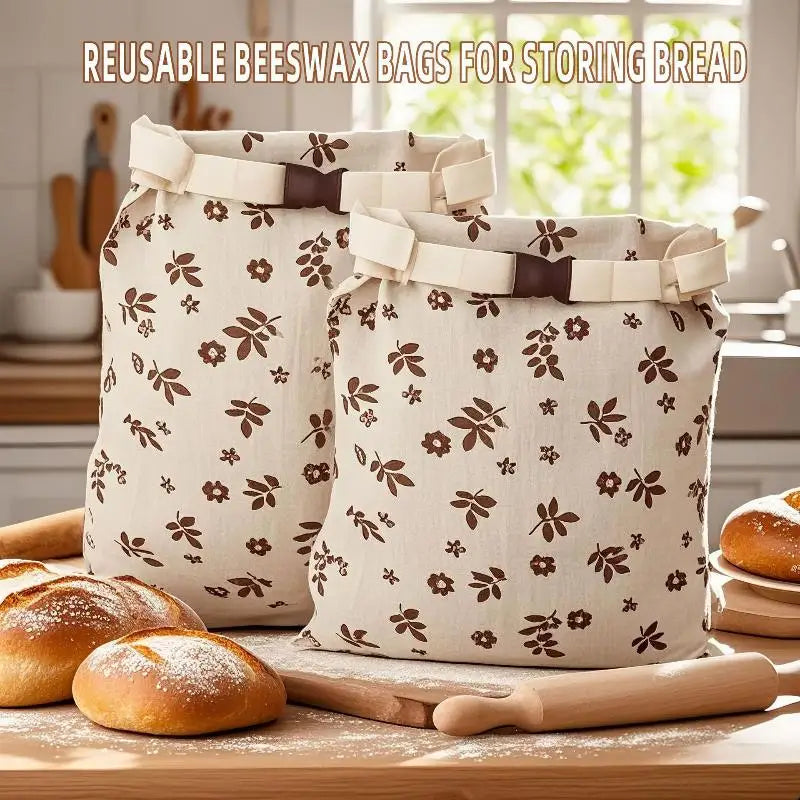 Reusable Beeswax Bread Bag – Eco Linen Food Storage Pouch Food Storage Bag Nixie