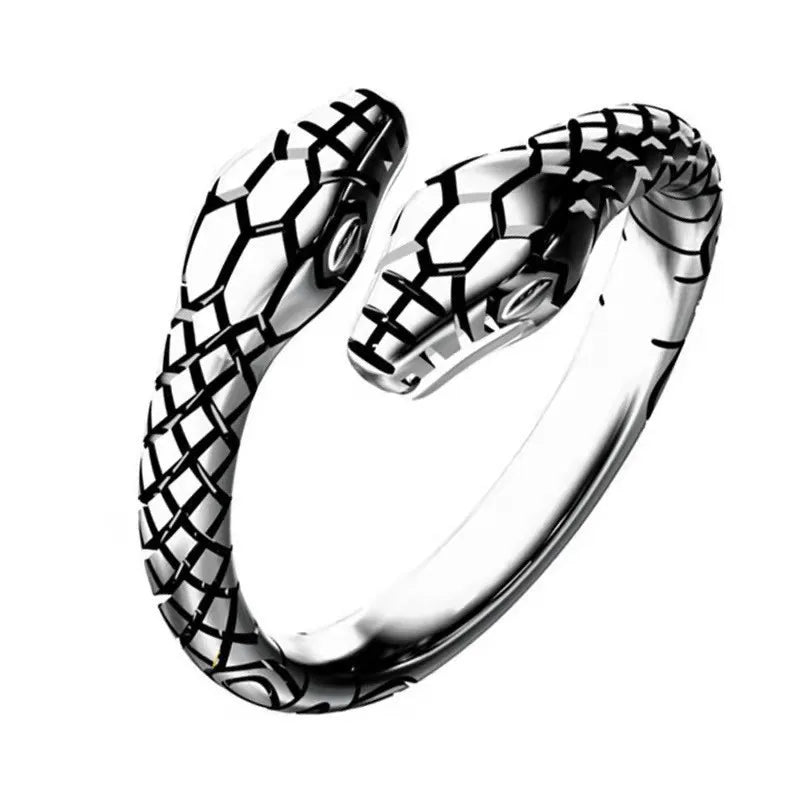 Vintage Punk Dragon Snake Tiger Adjustable Ring | Unisex