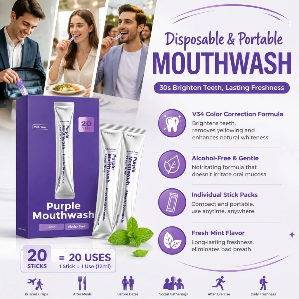 Portable Disposable Mouthwash Strips – Mint Flavor, 20 Pack Travel Disposable Mouthwash Nixie