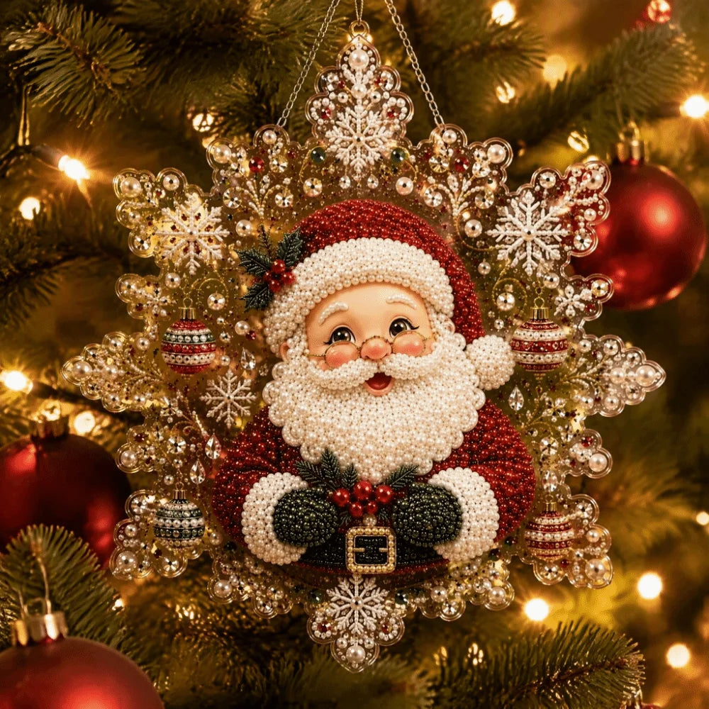 5D Snowflake Diamond Painting Christmas Ornament Kit | DIY Diamond Painting Kit Nixie