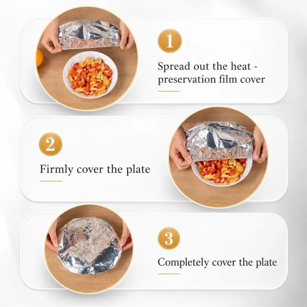 10/20Pcs Reusable Aluminum Foil Food Covers with Elastic Edge Food Storage Covers Nixie