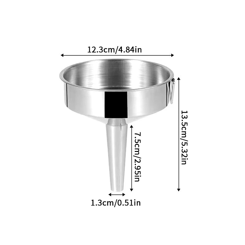 Stainless Steel Wide Mouth Funnel – Canning, Oil & Bar Use Kitchen Funnel Nixie 12cm