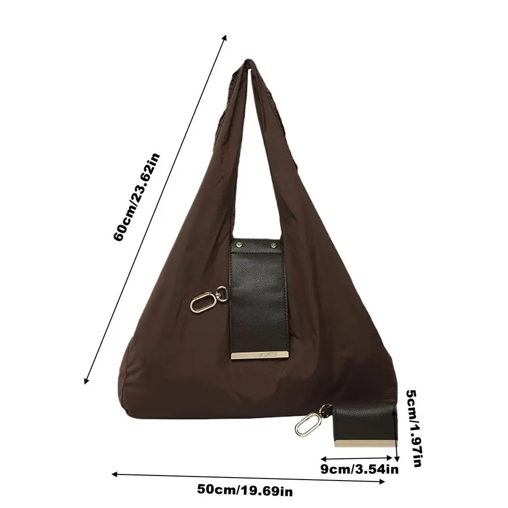 Foldable Keychain Tote Bag – Compact PU Leather Mini Purse