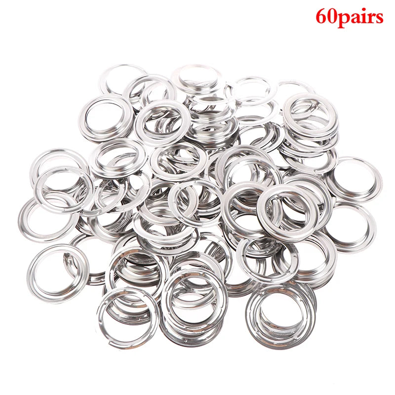Silver Aluminum Curtain Rings 4cm – 10, 30 or 60 Pairs Curtain Rings Nixie P60