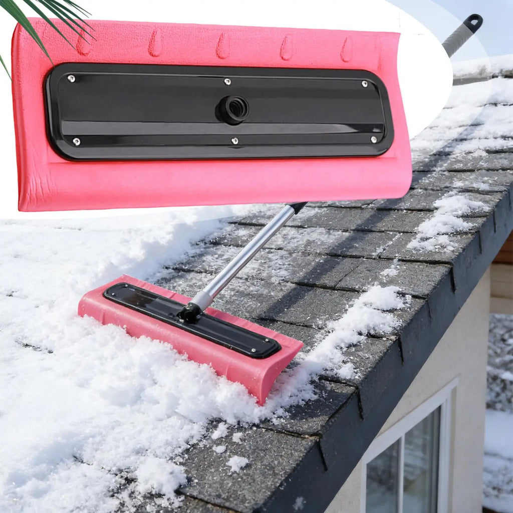 Snow Roof Rake Foam Broom Head – Safe Ground-Level Clearing Roof Snow Rake Nixie