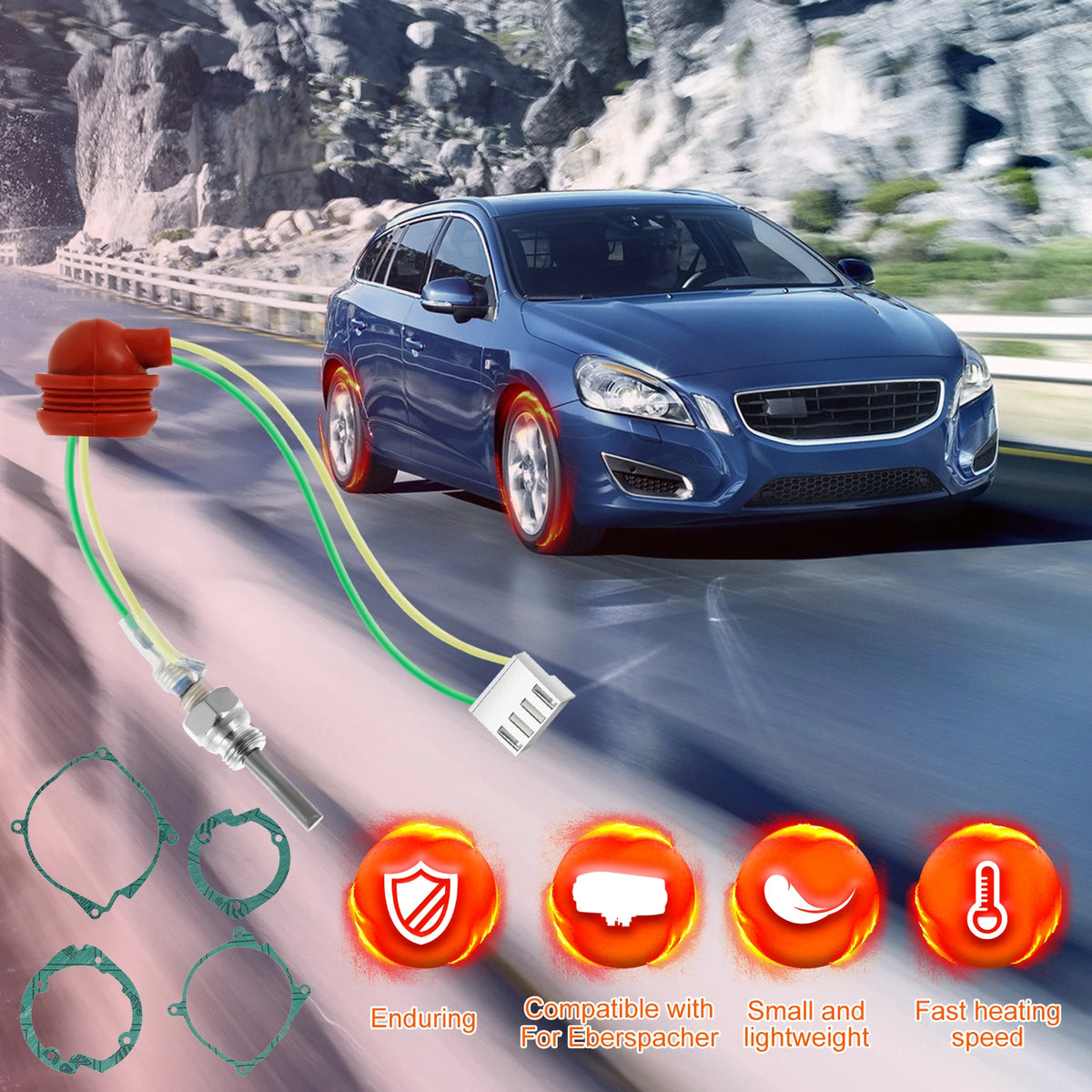 12V Glow Plug Repair Kit for 2KW 5KW 8KW Diesel Parking Heater Heater Repair Kit Nixie