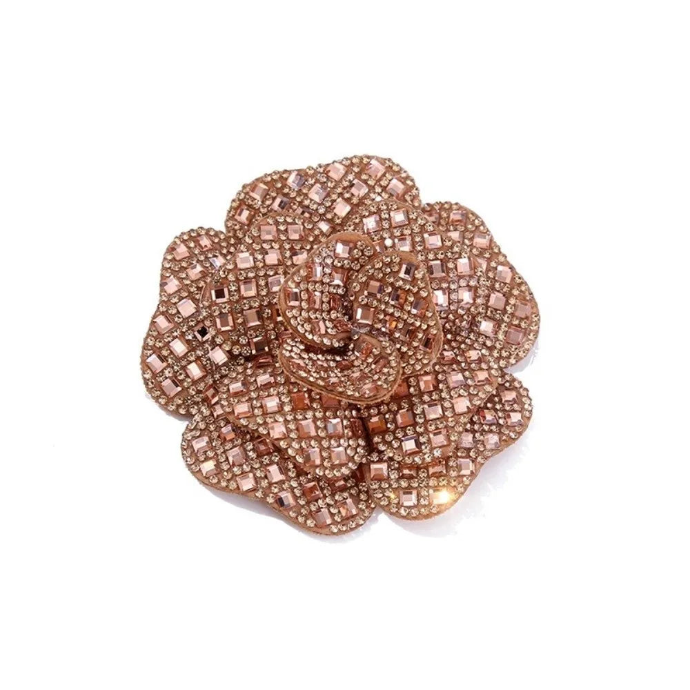 3D Rhinestone Flower Patch – DIY Brooch Corsage Badge
