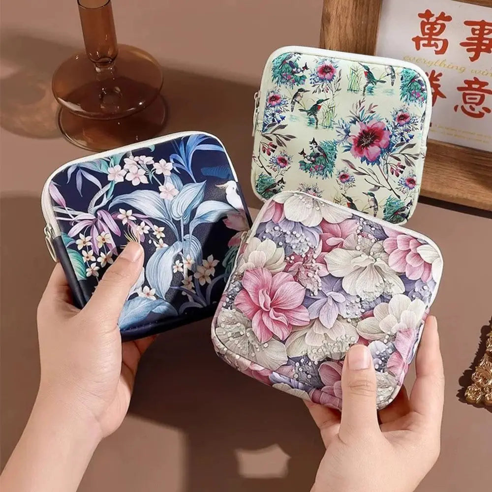 Portable Zipper Pouch – Sanitary Pads & Cosmetic Bag Cosmetic Organizer Pouch Nixie