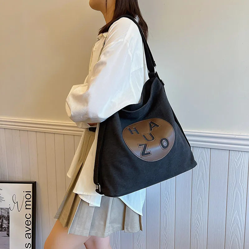 Korean Canvas Backpack Women – Large Capacity Shoulder Bag Canvas Backpack Nixie