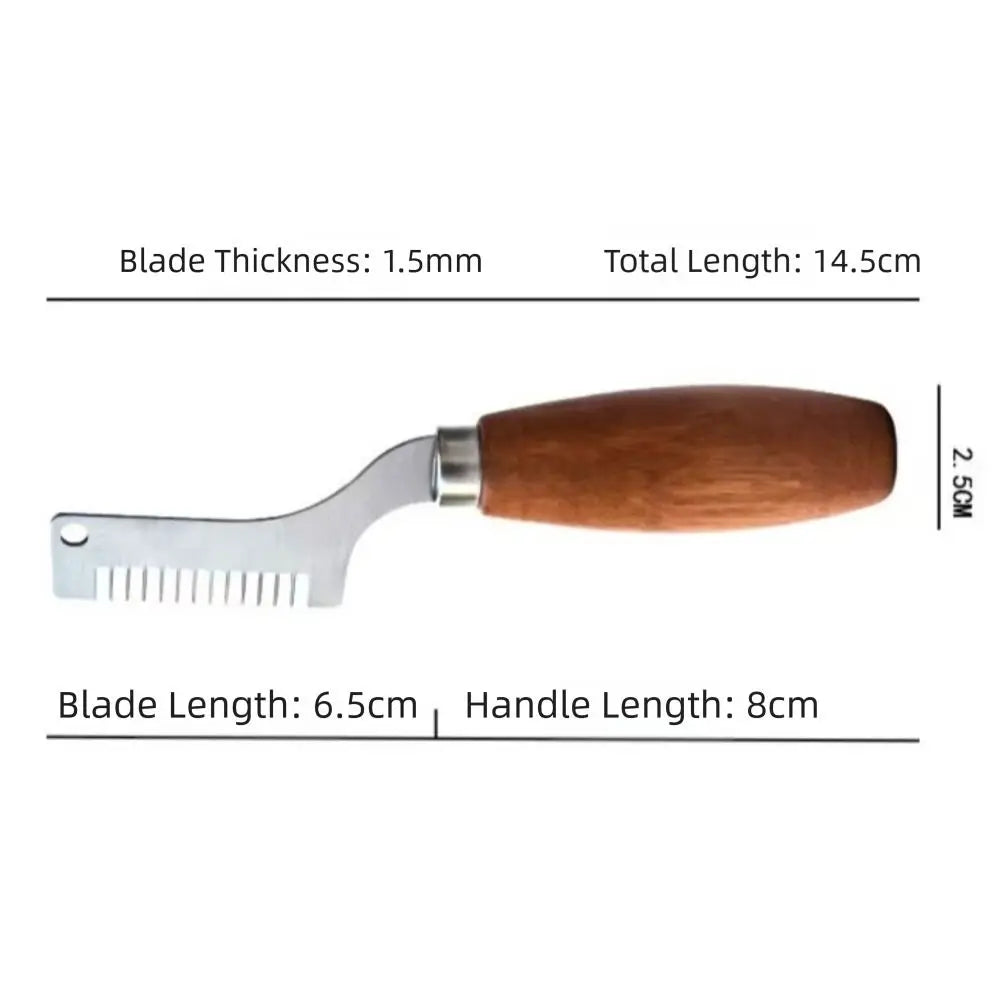 Stainless Steel Scallion & Onion Chopper – Wooden Handle Vegetable Chopper Nixie