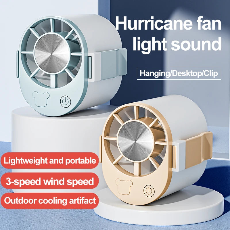 Nixie Hanging Waist Fan USB Rechargeable Portable Mini Fan Portable Waist Fan Nixie