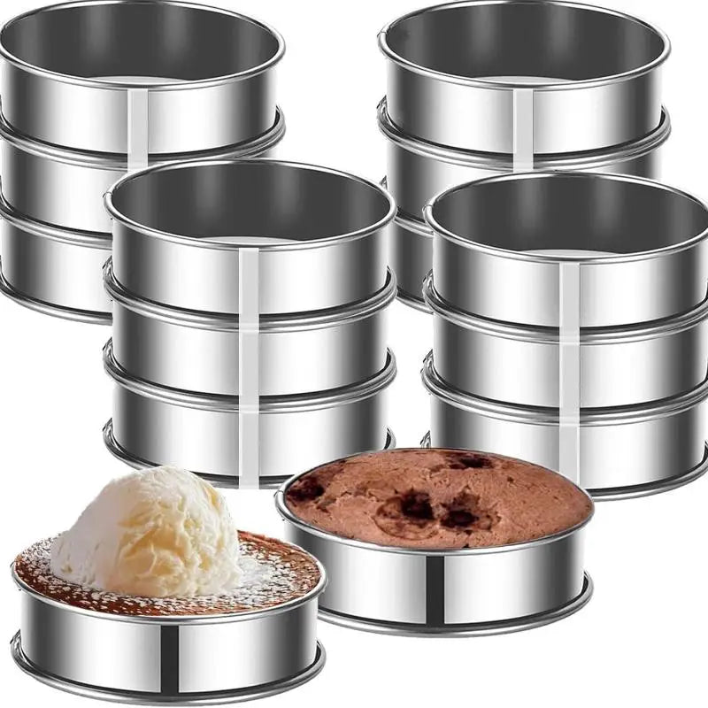 6PCS Stainless Steel Crumpet Baking Rings – Nonstick Mold Set Baking Mold Rings Nixie