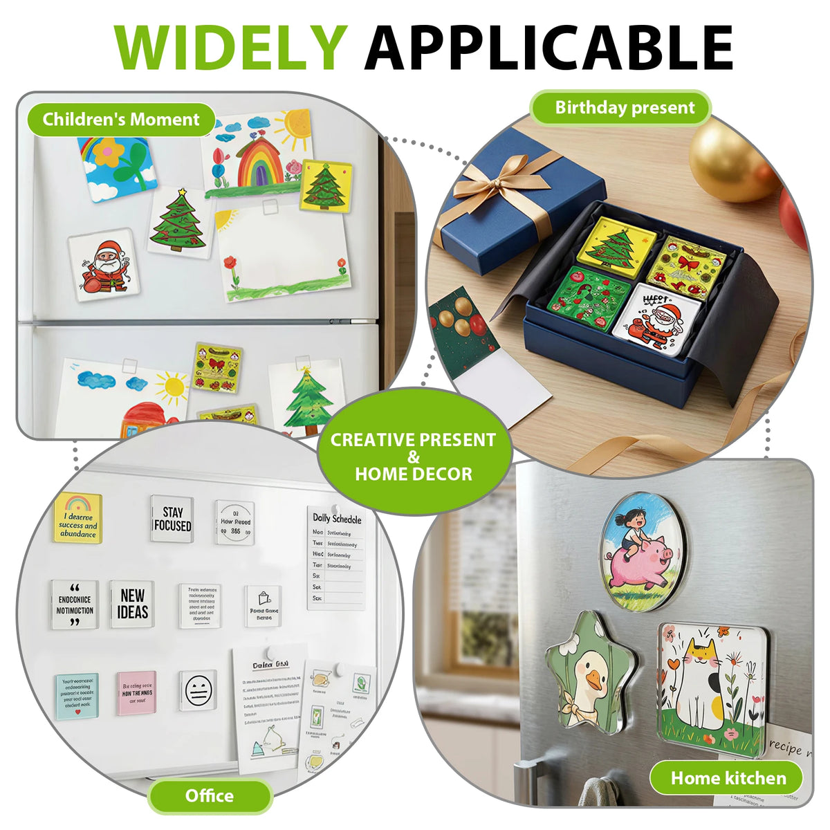 20Pcs DIY Acrylic Fridge Magnet Kit – 4 Shapes Craft Set DIY Craft Kit Nixie