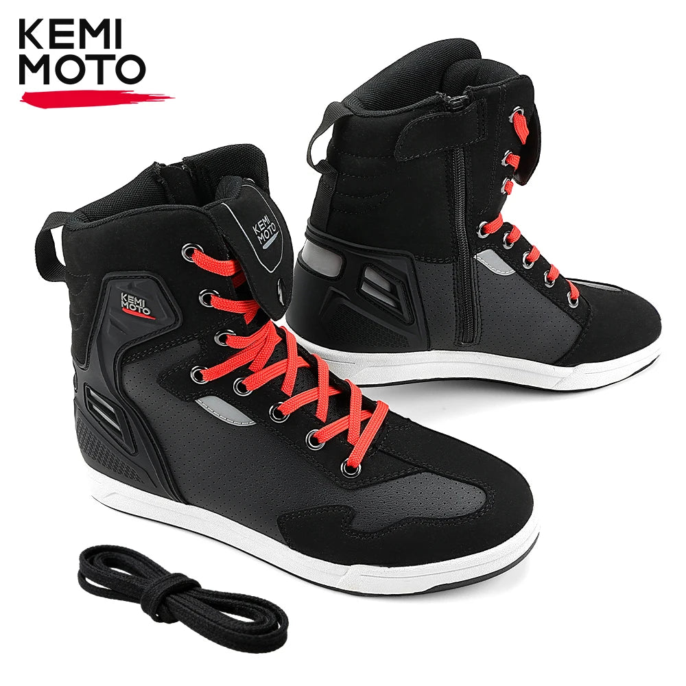 KEMIMOTO Motorcycle Riding Shoes – Ankle Boots for Men & Women Motorcycle Riding Boots Nixie