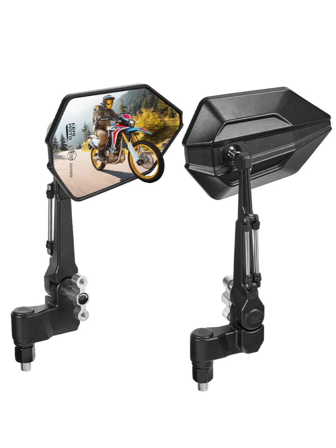 Aluminum Motorcycle Bar End Mirrors M8 M10 Universal | KEMITOUR Motorcycle Bar End Mirrors Nixie