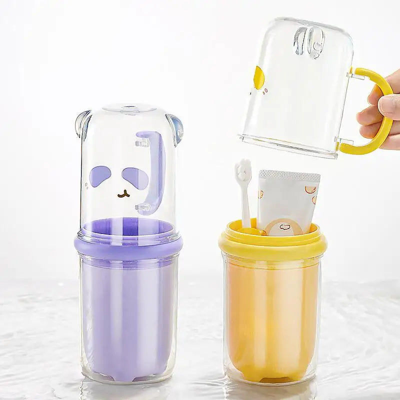 Kids Cartoon Toothbrush Storage Box Set with Mouthwash Cup Toothbrush Storage Set Nixie