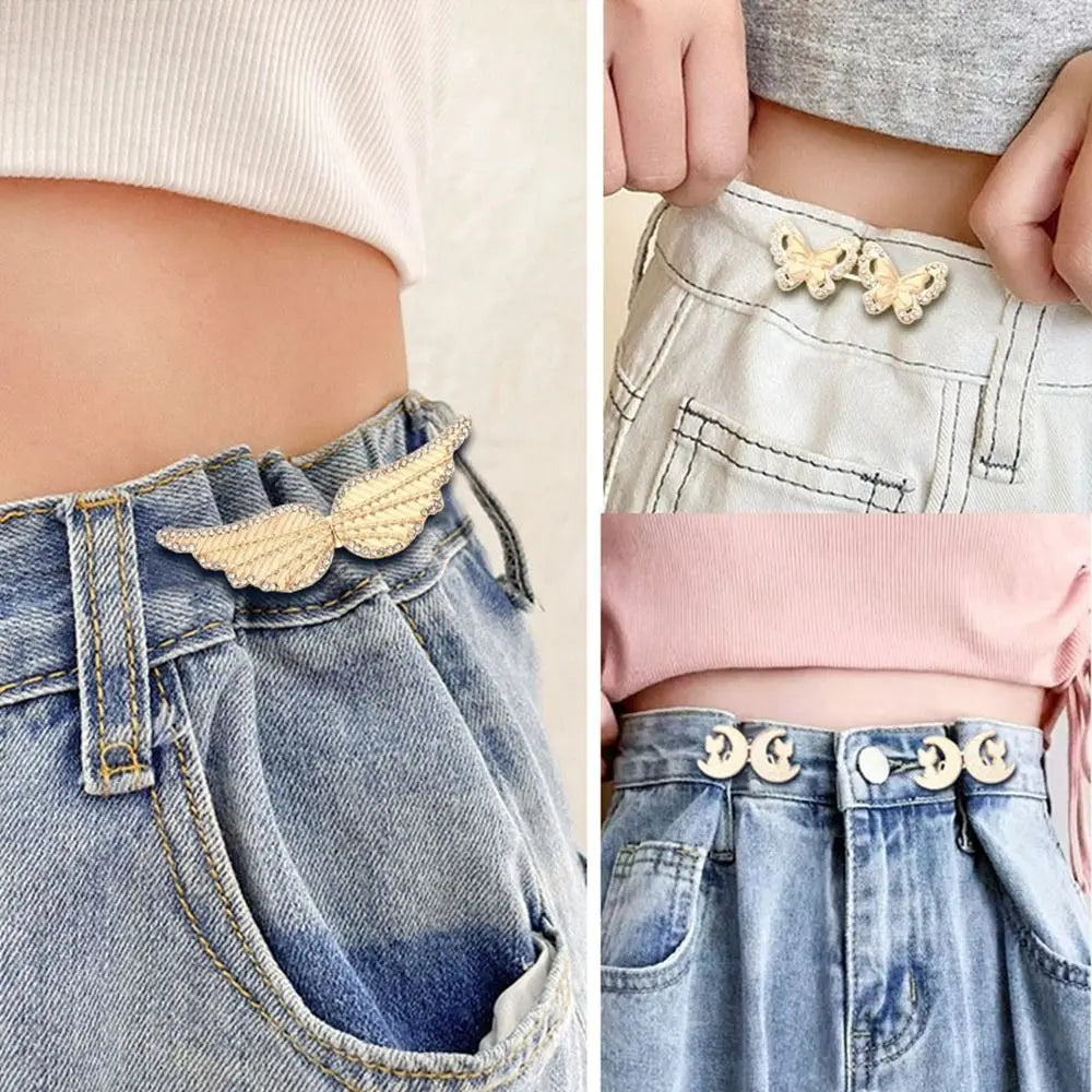 Removable Metal Waist Tightening Button Clip for Jeans | Women
