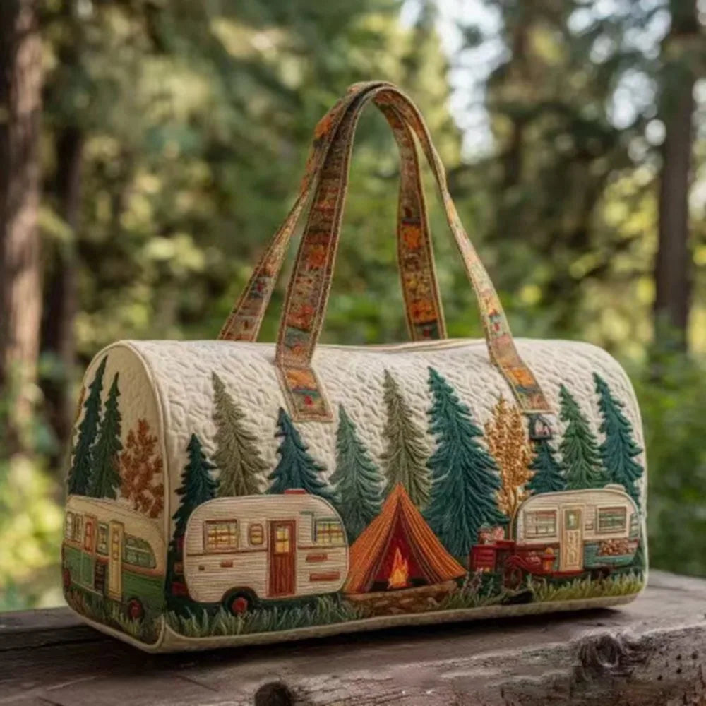 Quilted Duffle Bag 3D Print – Large Capacity Travel & Gym Bag Quilted Duffle Bag Nixie 04