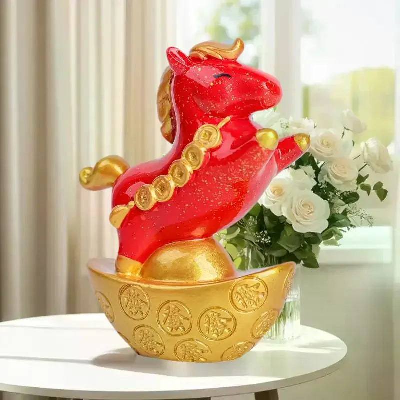 Feng Shui Crystal Horse Sculpture – Zodiac Horse Ornament Decorative Figurine Nixie