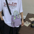 Color-Block Crossbody Bag – Multi-Pocket Travel & Hiking Tote Crossbody Shoulder Bag Nixie Purple