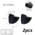 2Pcs Adjustable Glass & Wood Shelf Bracket Clamps – Anti-Slip Shelf Bracket Clamps Nixie K168 Black