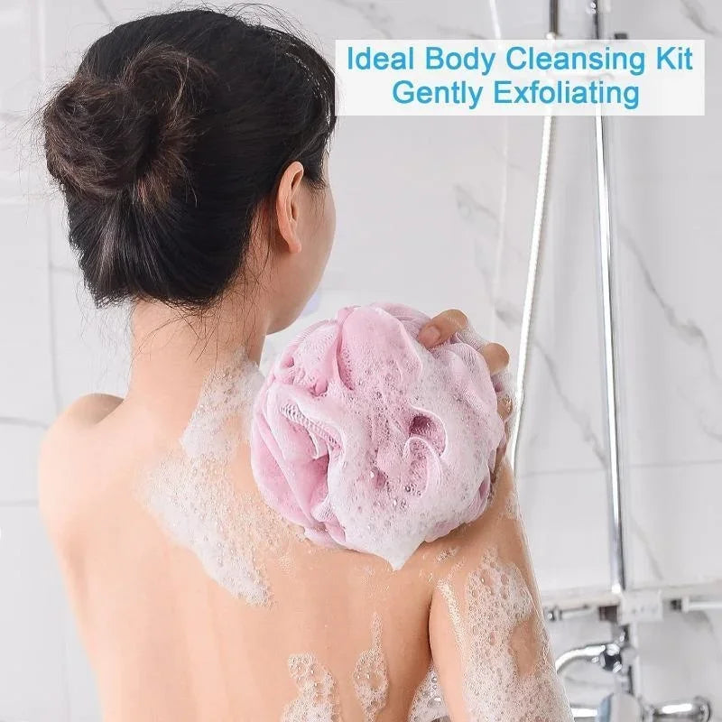 Large Mesh Bath Sponge Ball – Rich Lather Body Scrubber Bath Sponge Scrubber Nixie